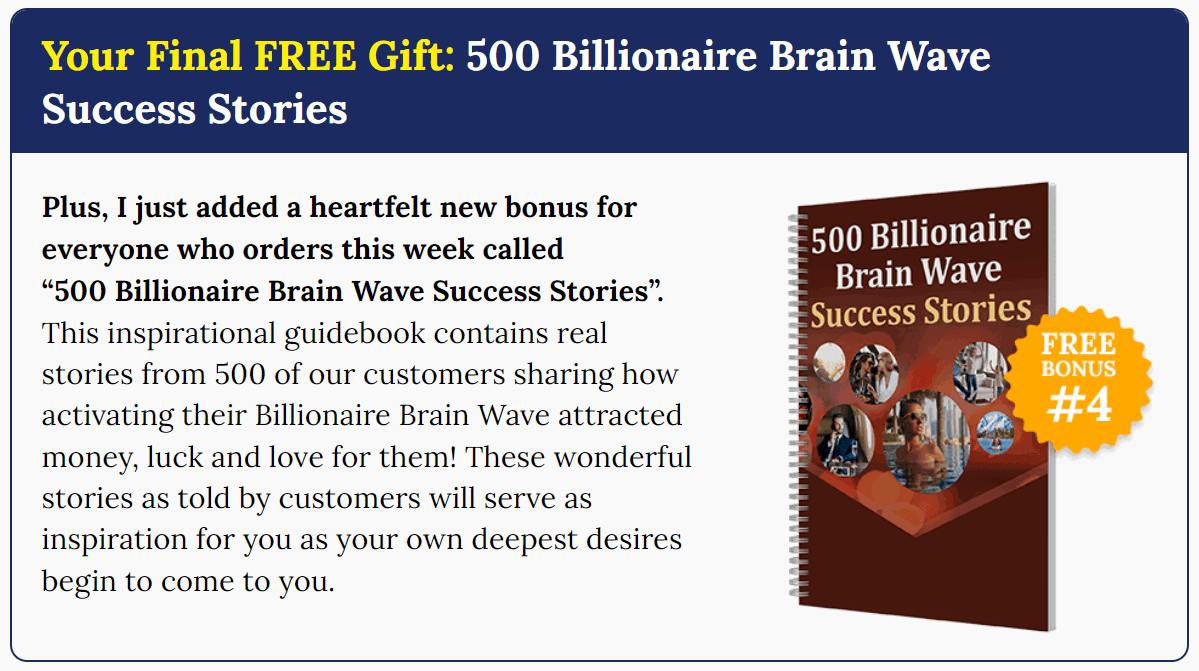 The Billionaire Brain Wave Bonus#4